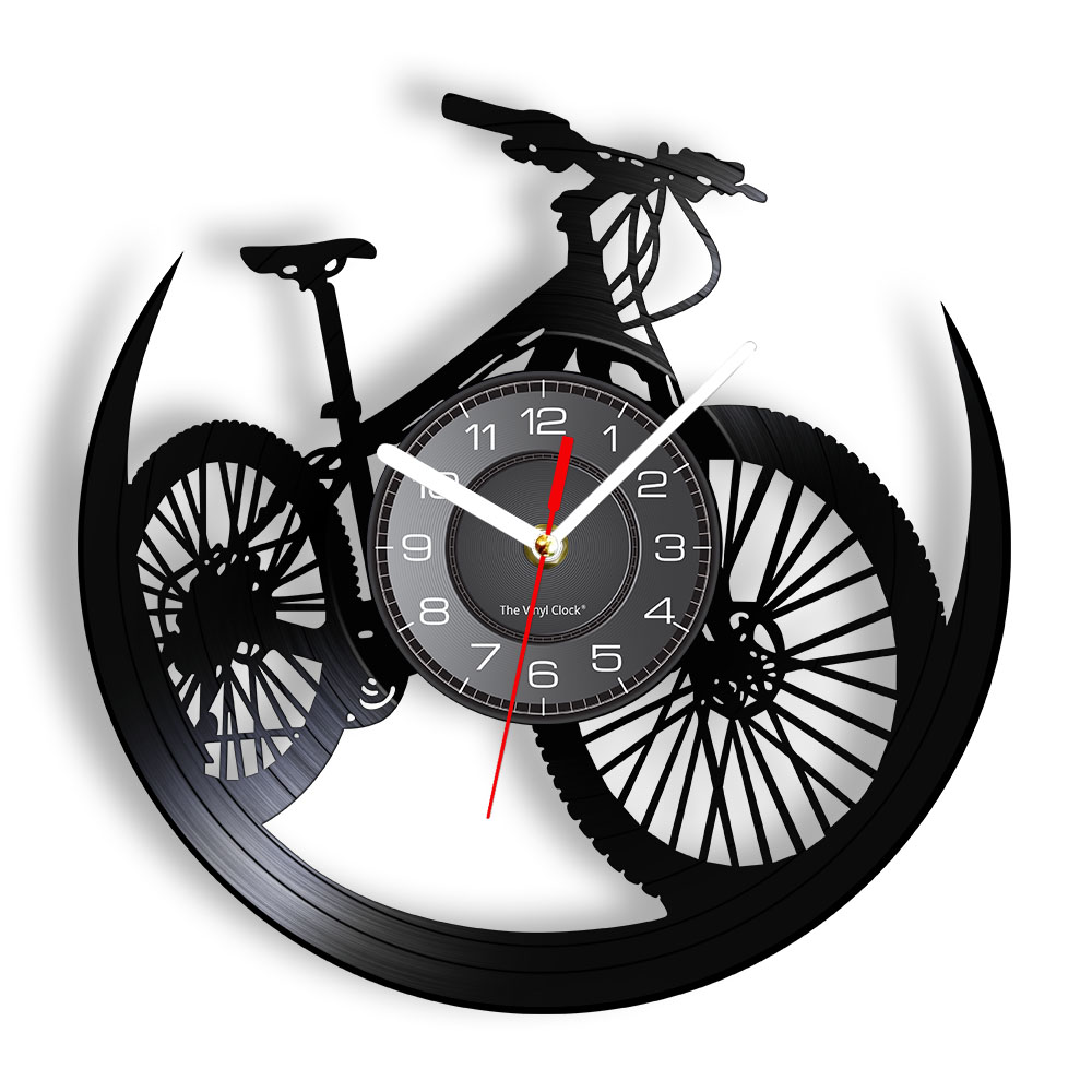 Mountain Biking Events - Relógio de parede vinil para ciclista,