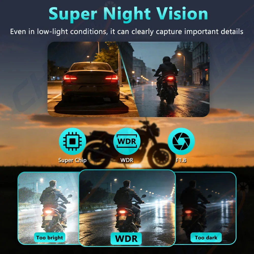 Câmera DVR para Motocicleta 2K - Mountain Biking Videos avaliação e preço