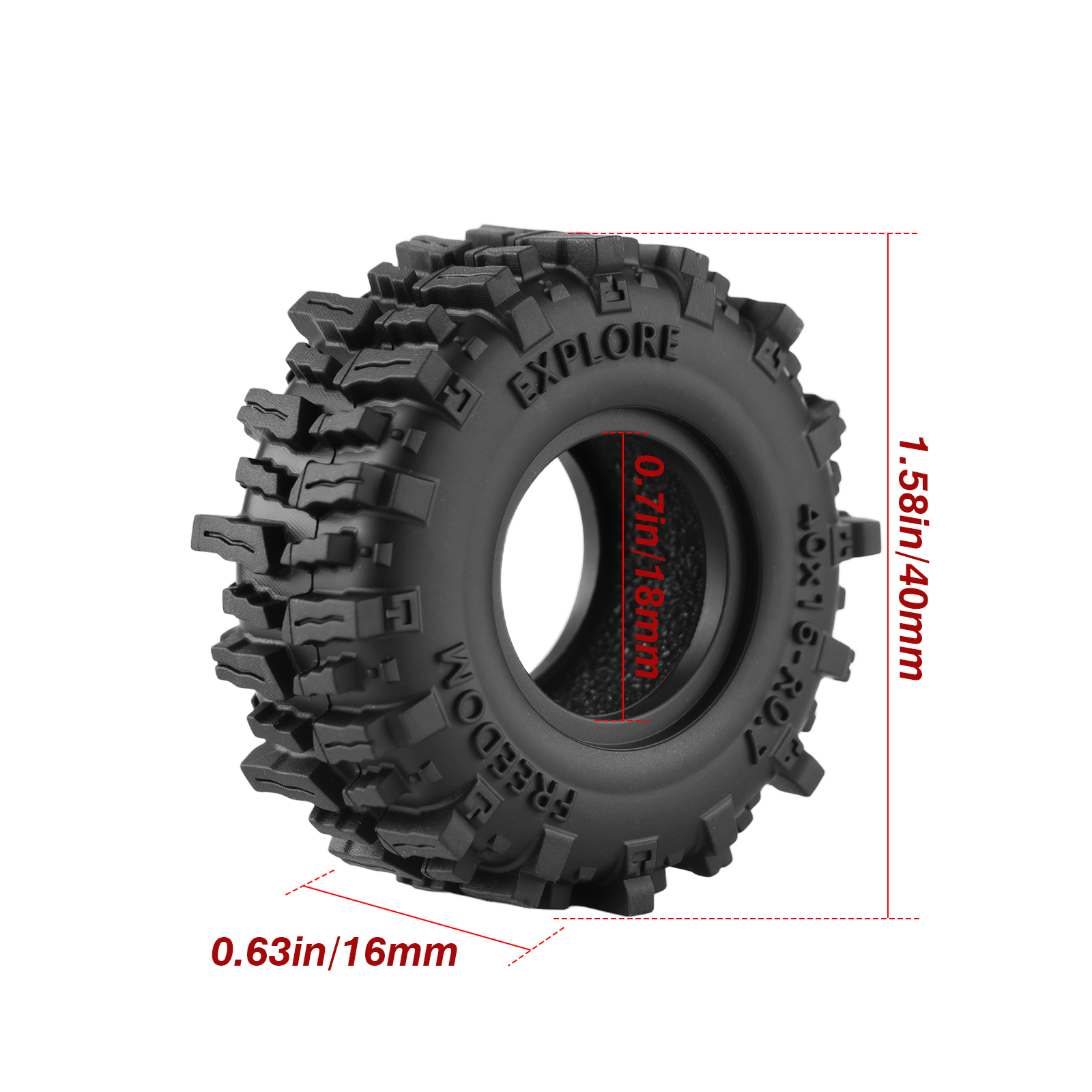 Pneus DashRC 0.7'' para Crawle - Tire Insert Foam avaliação e preço